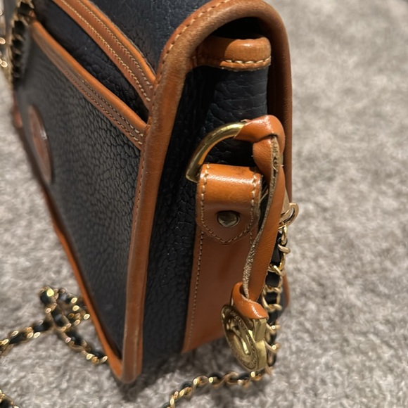 Dooney & Bourke Black and Brown Crossbody Bag with unbranded chain - Picture 9 of 12